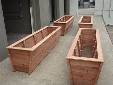 Large redwood planter boxes made for tall bamboo. | Outdoor wooden ...