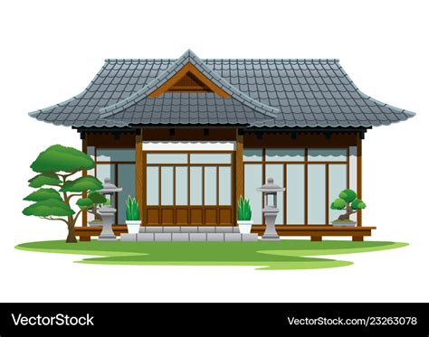 Japan traditional house Royalty Free Vector Image