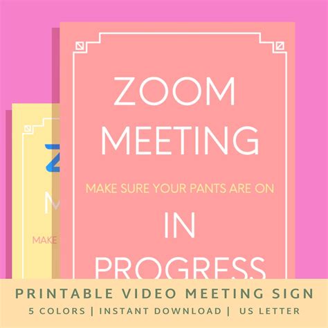 In A Zoom Meeting Sign Printable