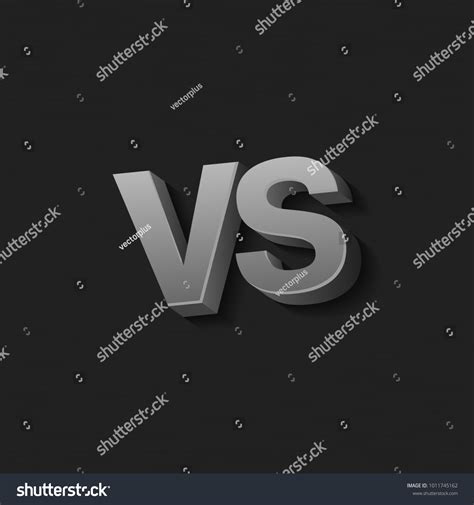 Vs Letters On Dark Black Background Stock Vector (Royalty Free ...