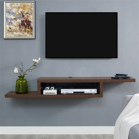 Martin Home Furnishings Ascend 60" Asymmetrical Wall Mounted TV Component Shelf | Wayfair