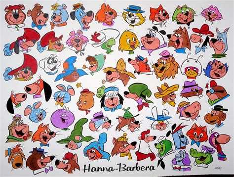 HANNA-BARBERA TV STARS 19.5x25.5 ORIGINAL ART RE-CREATION | Hanna ...