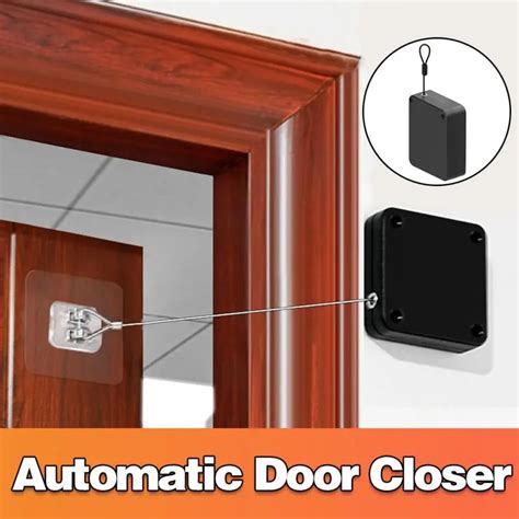 Automatic Sensor Door Closer Punch-free Adjustable Surface Door Stopper Automatically Close Door ...