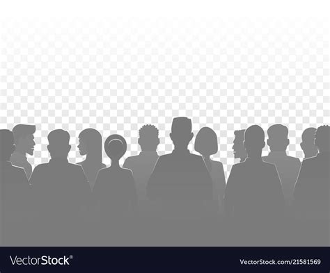 Silhouette people group crowd silhouettes Vector Image
