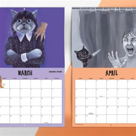 Scaredy Cats 2024 Monthly Calendar - Lulunami