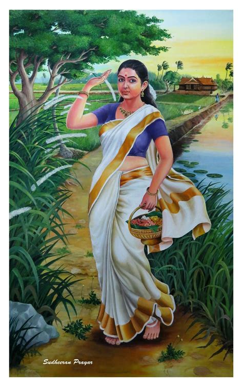 Kerala Village Girl- Oil Painting Female Art Painting, Art Painting Gallery, Art Gallery ...