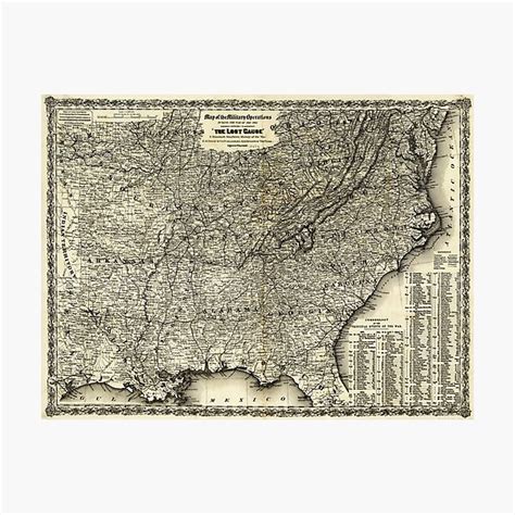 "The Lost Cause, Civil War Map (1861-1865)" Photographic Print by allhistory | Redbubble