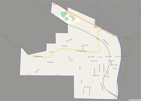 Map of Galena city, Missouri