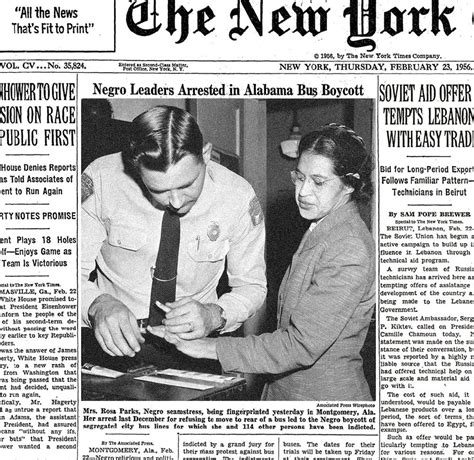 Rosa Parks: Rosa Parks refused to give up a bus seat, this day in 1955