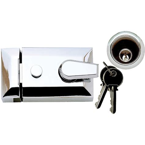 Modern Night Latch Polished Chrome Plated 60mm | Selco