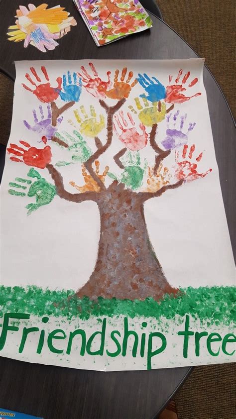 Friendship tree #handprints #tree #friends | Friendship activities preschool, Toddler arts and ...