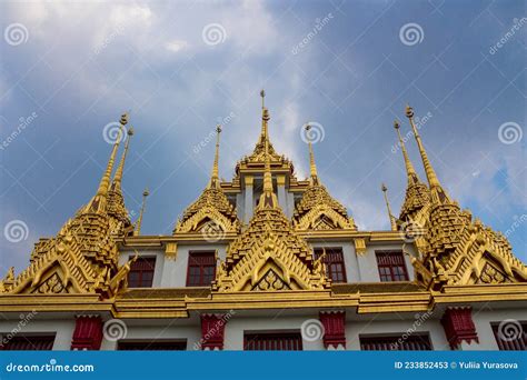 Wat Temple Buddhist Architecture in Thailand Stock Image - Image of ...