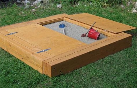 Wood Sandbox With Cover - Foter