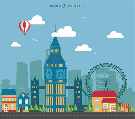 London City Landscape Vector Download