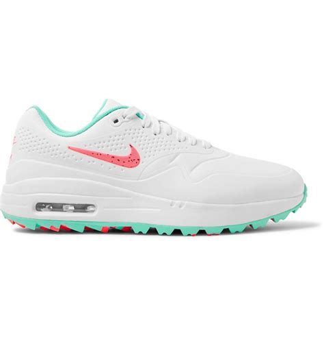 Nike Golf - Air Max 1G Coated-Mesh Golf Shoes - White Nike Golf