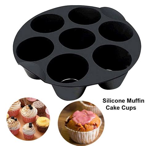 18/21cm Silicone Muffin Cake Cups Home Air Fryer Molds Accessories ...