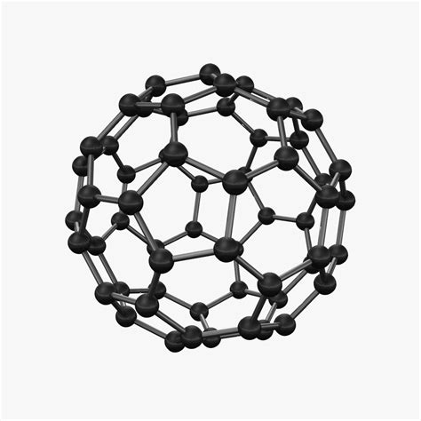 3d model c60 buckyball carbon