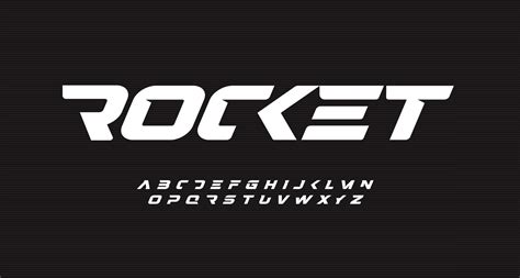 Italic bold speed alphabet. Rocket futuristic font, minimalist type for modern sport logo and ...