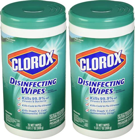 Amazon.com: Clorox Fresh Scent Disinfecting Wipes, 75 Count 2-Pack: Home & Kitchen