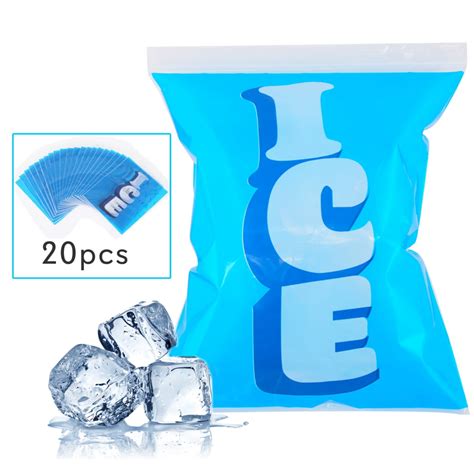 NutriChef PKICPAK5 - Ice Bag Cooler Pouches - Ice Cube Holding Bag ...