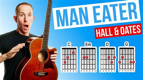 Man Eater ★ Hall & Oates ★ Acoustic Guitar Lesson [with PDF] - YouTube