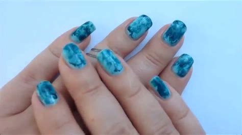 Saran Wrap (Plastic Wrap) Nail Art Tutorial | Easy Marble Nail Art ...