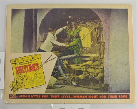 Original Vintage Movie Memorabilia "Drums" 11X14 Lobby Card | Property Room