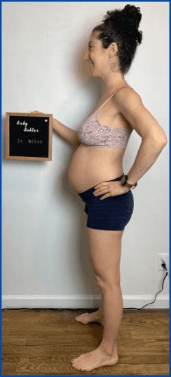 My 34 Week Pregnant Belly: Bump Update With Pictures - Postpartum ...