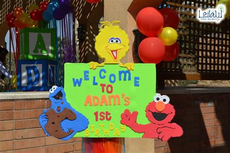 Welcome Sign for Sesame Street Themed Birthday Party Decorations by Leila Events (04250 ...