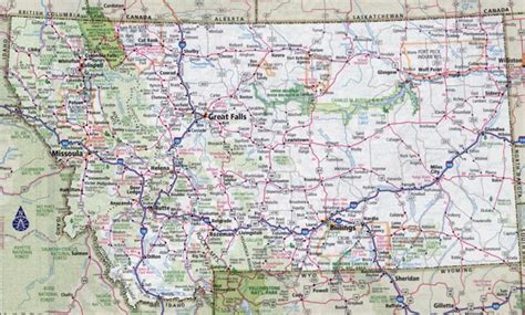 Large detailed roads and highways map of Montana state with cities ...