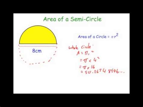 Area of a Semi-Circle – Video 47 | Corbettmaths