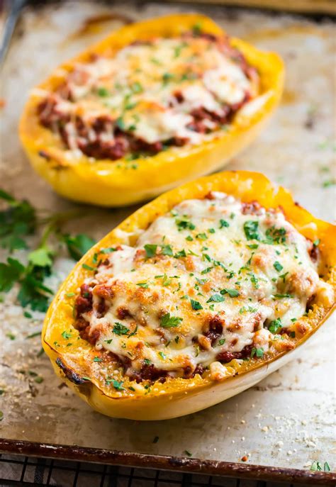 Spaghetti Squash Lasagna with Ground Turkey and Spinach