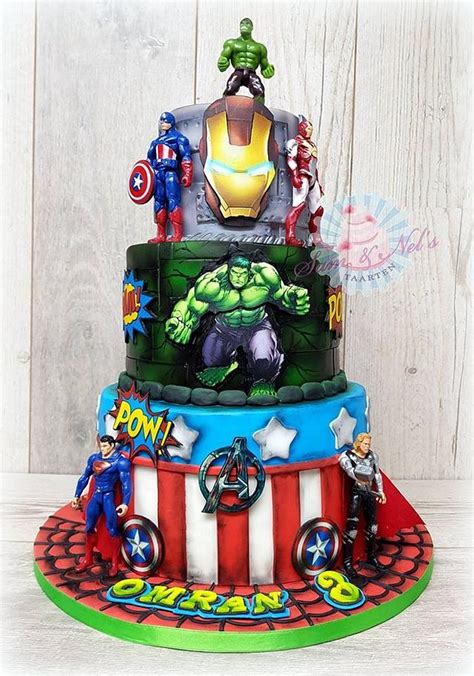 Avengers superhero cake - Decorated Cake by Sam & Nel's - CakesDecor