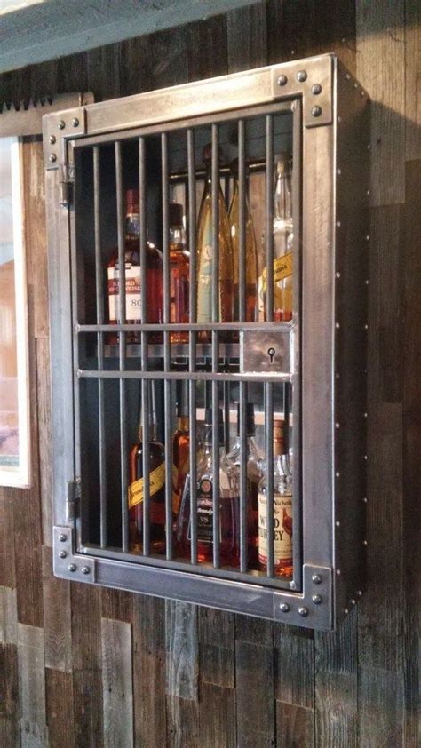 58 liquor cabinet, rustic iron and wood with natural distressed finish 20 | GentileForda.Com ...