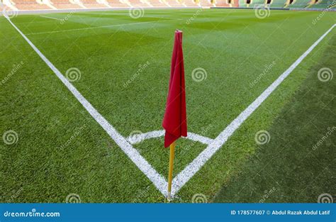 Green Empty Football / Soccer Field Grass Stock Image - Image of ...