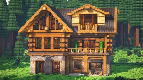 How to Build the Ultimate Spruce Mansion + Interior in Minecraft • Tutorial | Minecraft house ...