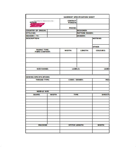 11+ Spec Sheet Templates - PDF, DOC | Free & Premium Templates