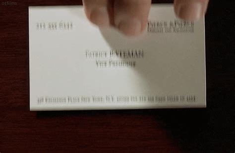 Patrick Bateman Business Card Gif