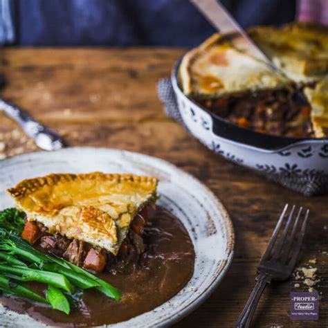 Steak and Ale Pie with homemade pastry and steak gravy - ProperFoodie