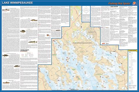 Winnipesaukee Fishing Map, Lake