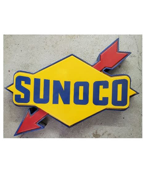 SUNOCO GAS STATION LIGHT UP SIGN - Vintage Concepts Signs, LLC