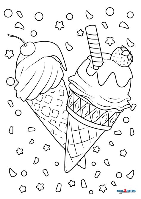 Ice Cream Coloring Pages For Kids Printable