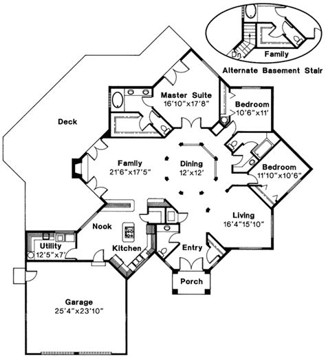 Plan 72163DA: Star-Shaped Home Plan | Office floor plan, Star shape ...