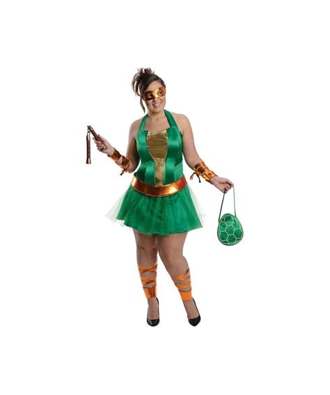 Ninja Turtles Michelangelo Ladies Plus Size Costume Dress - TV Show Costumes