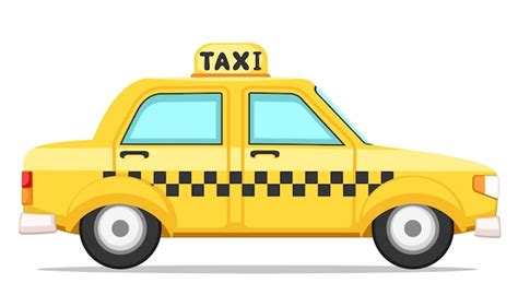 Premium Vector | Yellow taxi car , fast trip. Taxi service