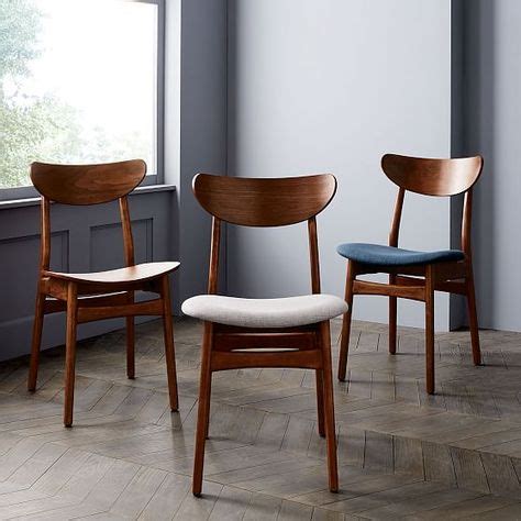 Classic Cafe Upholstered Dining Chair, Feather Gray, Walnut, Set of 2 in 2020 | West elm dining ...