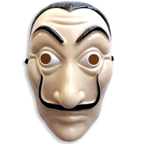 Money Heist Mask Unisex Salvador Dali Mask Halloween Realistic Cosplay ...