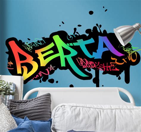 Graffiti Name Customisable Sticker - Graffiti Wall Art Png- WallpaperUse