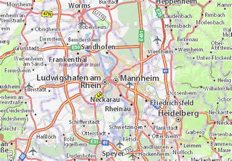 Map of Mannheim - Michelin Mannheim map - ViaMichelin