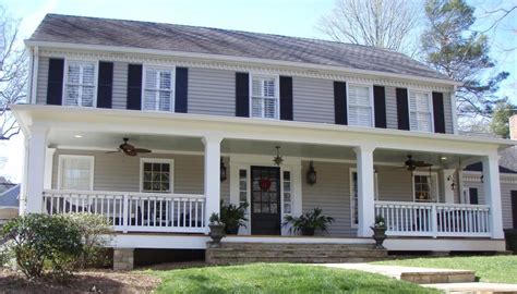 Home exterior makeovers | Colonial house exteriors, House front porch, Colonial exterior